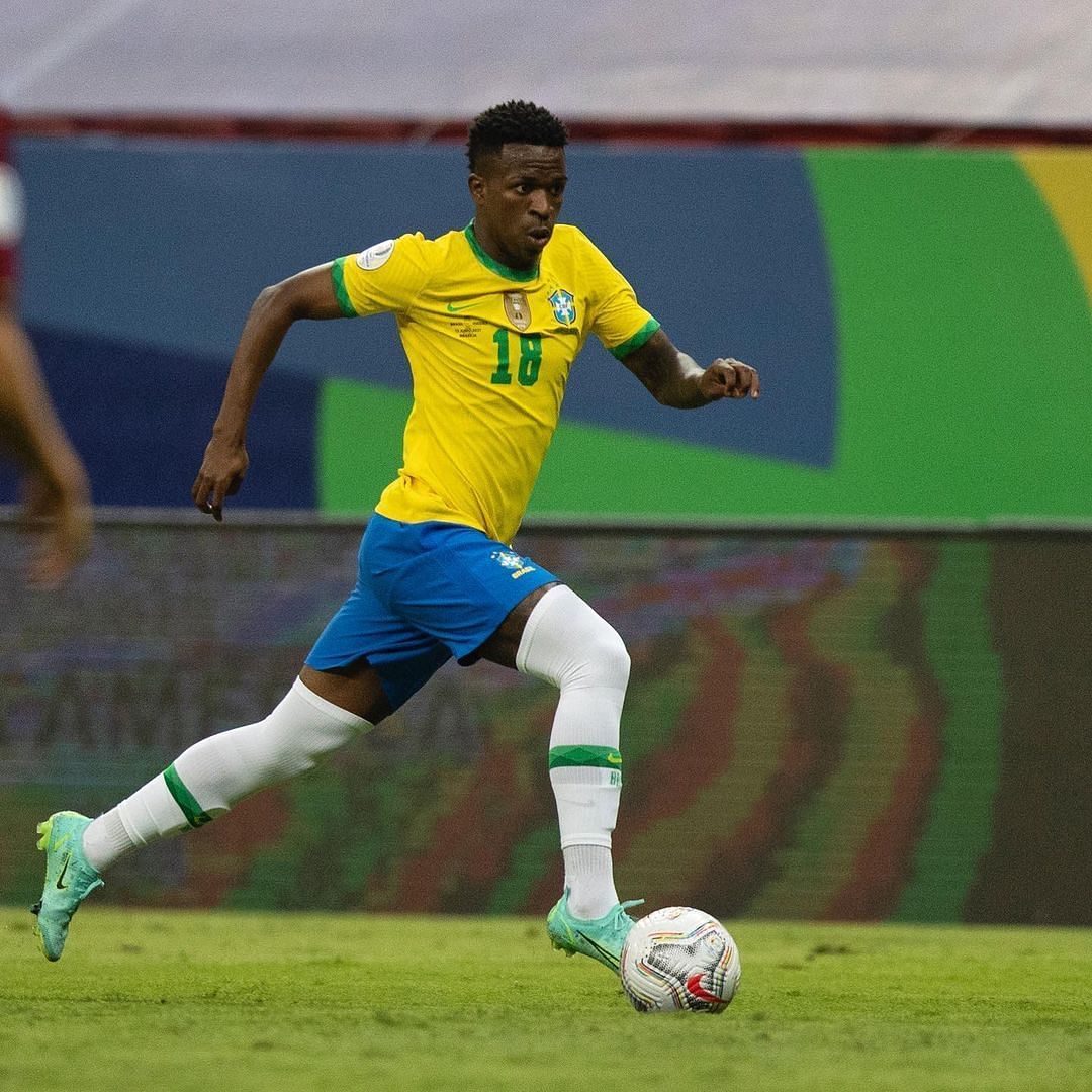 Vinicius representing his national side (Image via Instagram / @vinijr)