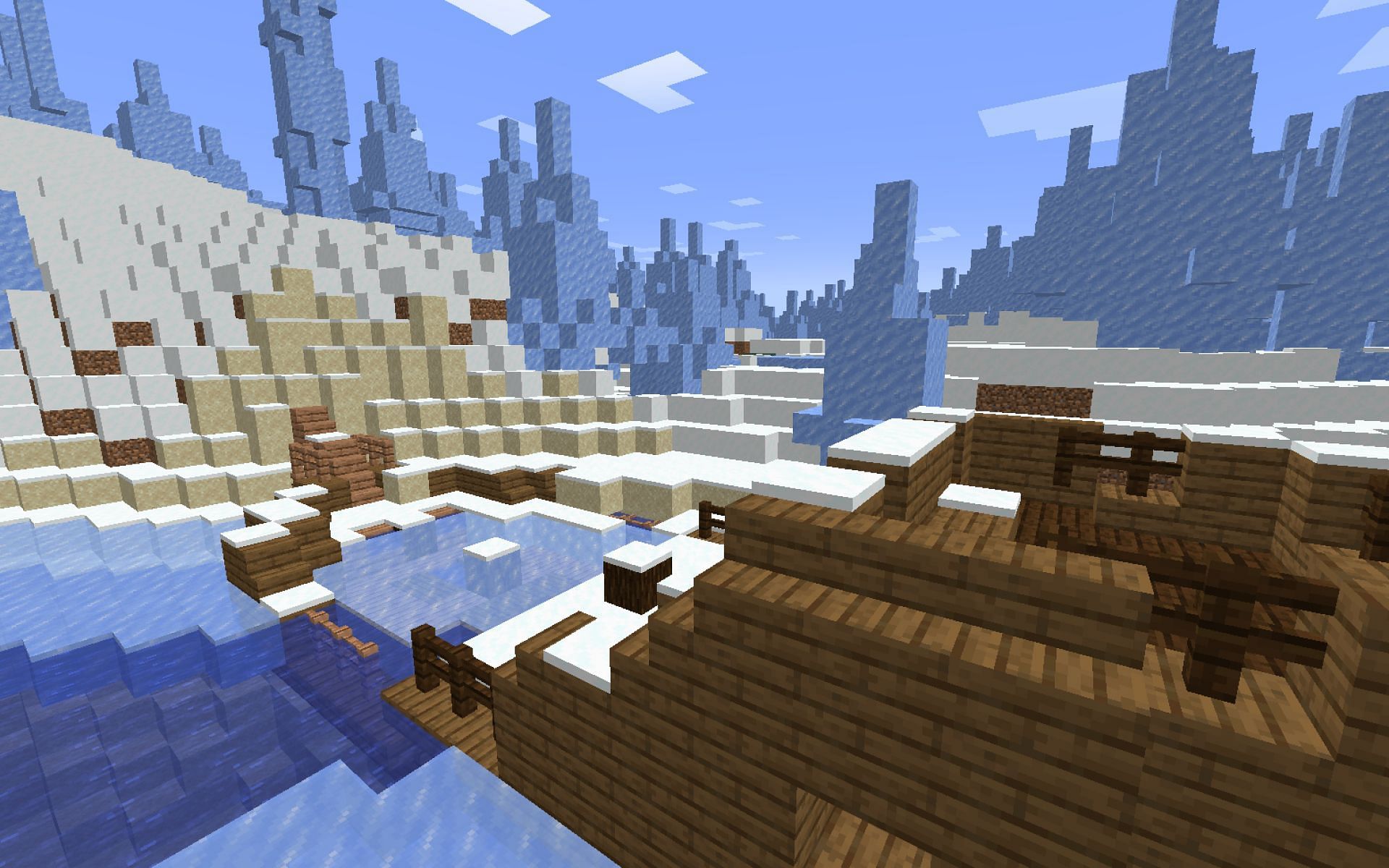 An image of a shipwreck in-game. (Image via Mojang).