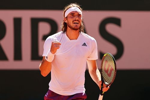 Stefanos Tsitsipas at the 2021 French Open.