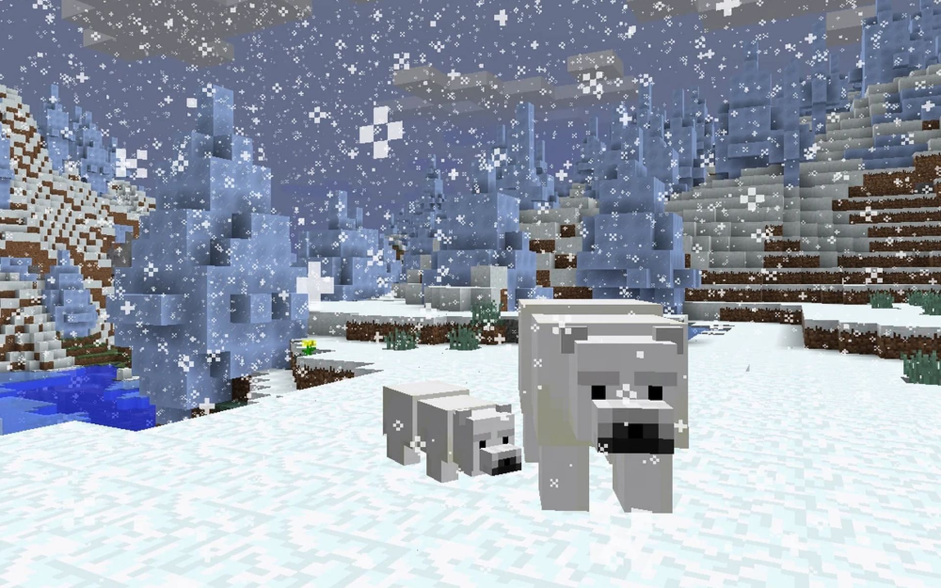 Players should avoid polar bears whenever possible (Image via Minecraft)