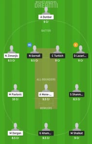 ZAS vs BEL Dream11 Fantasy Suggestion #2