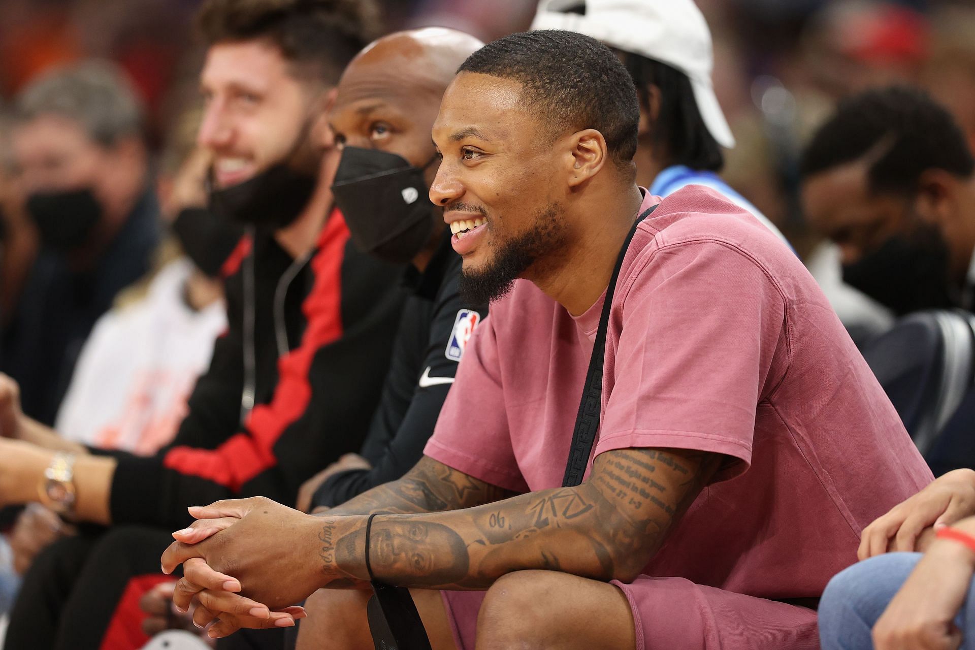 Portland Trail Blazers Damian Lillard is rested for the game against the Golden State Warriors