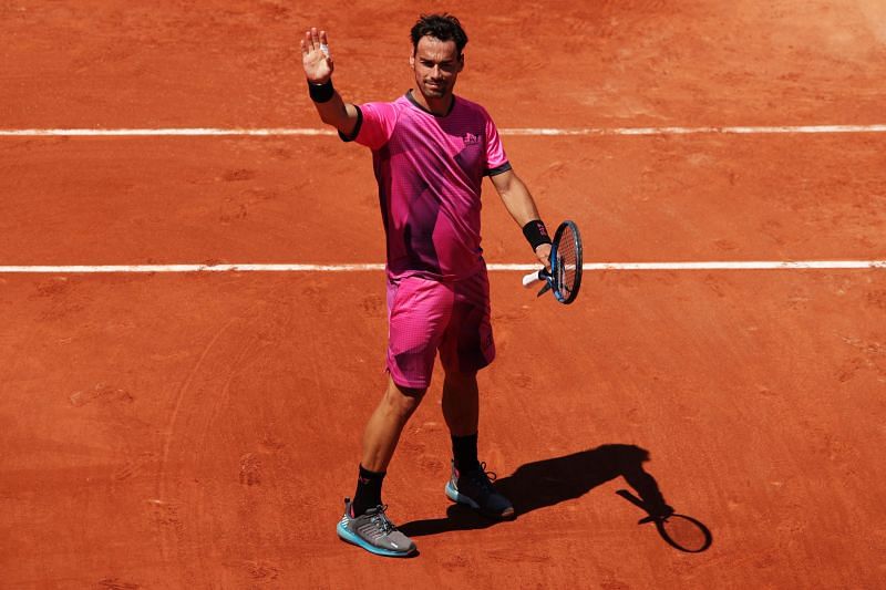 Fabio Fognini at the 2021 French Open.