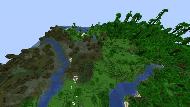 Small modified jungle edge (Image via Minecraft)