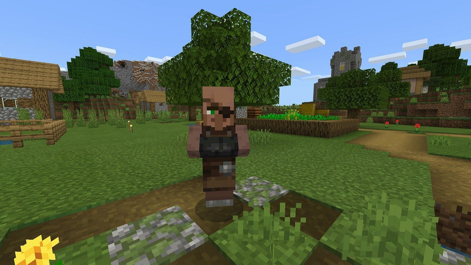 Weaponsmith villager in Minecraft (Image via WindowsCentral)
