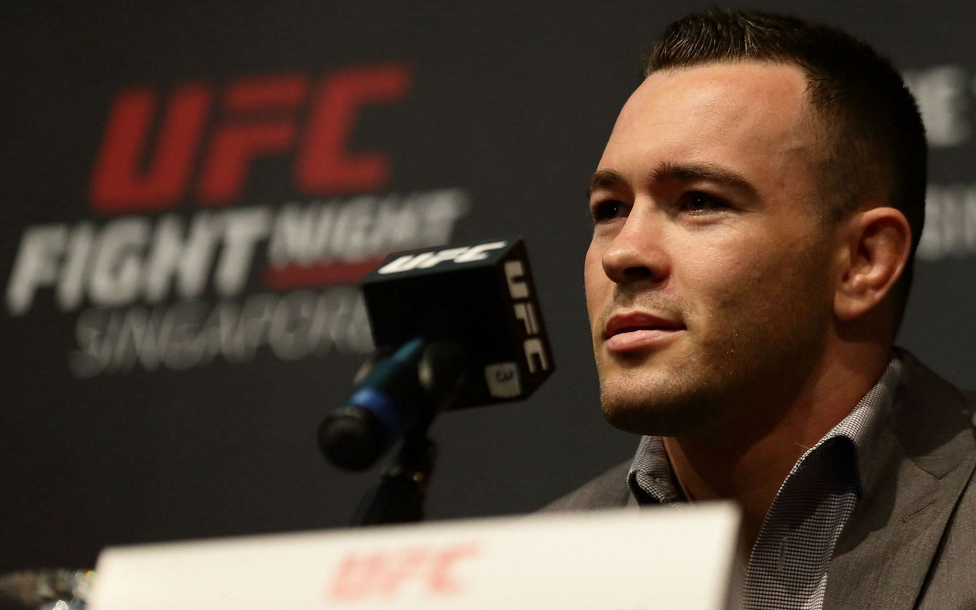 Colby Covington at a press conference