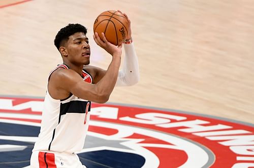 Washington Wizards young power forward Rui Hachimura at the free throw line