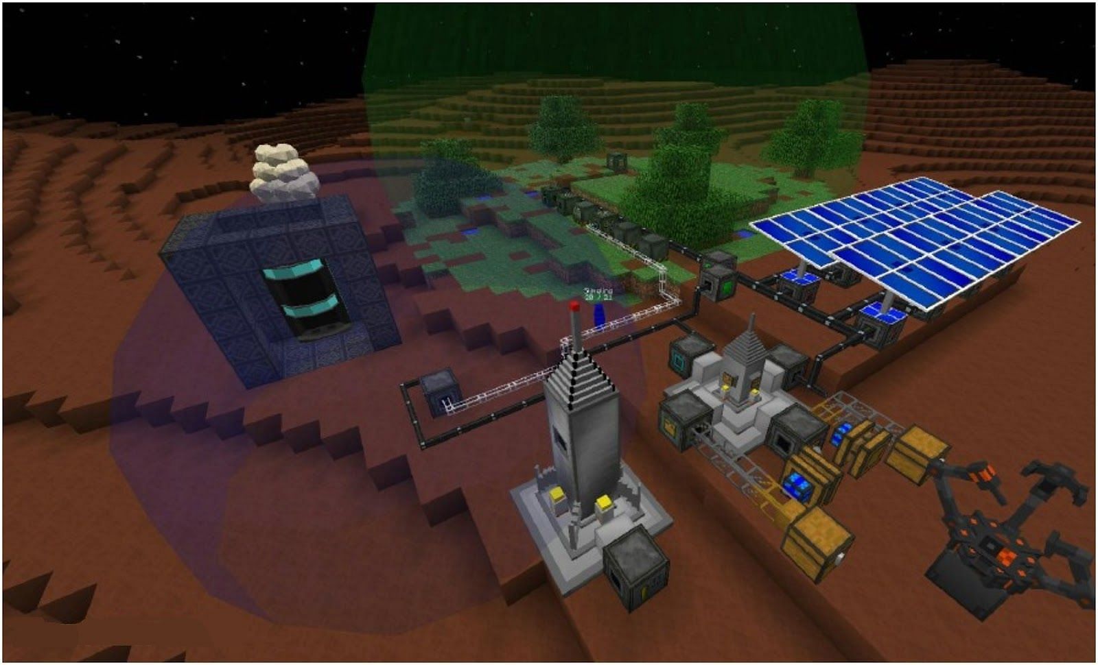 Minecraft with space mods (Image via Minecraft)