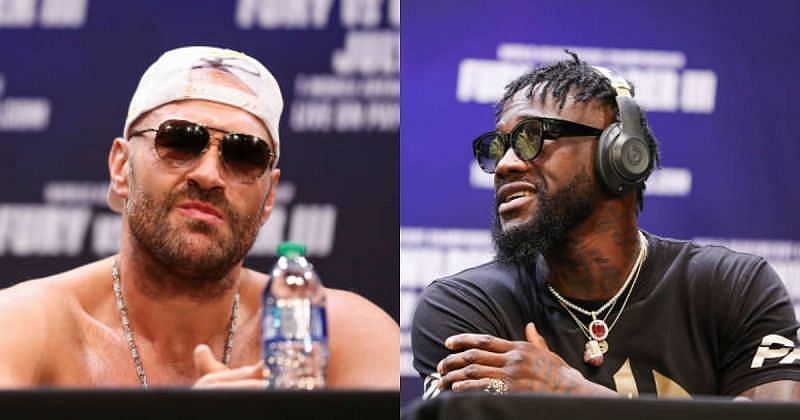Tyson Fury (left) and Deontay Wilder (right)