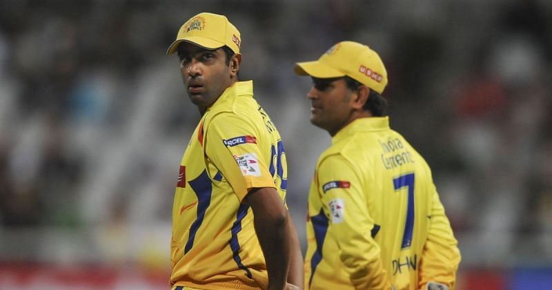 अश्विन आईपीएल में पहले सीएसके की तरफ से धोनी की कप्तानी में खेलते थे 