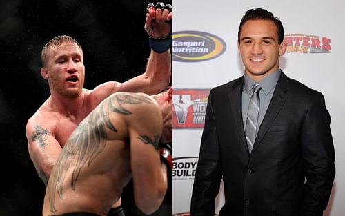 UFC 268 opponents Justin Gaethje (left) and Michael Chandler (right)