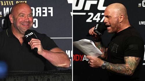 Dana White (left). Joe Rogan (right). Image credits: Getty Images