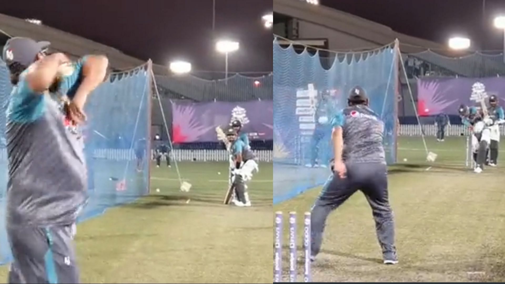 Saqlain Mushtaq bowled a few deliveries to Pakistan cricket team captain Babar Azam in the nets