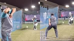 T20 World Cup 2021: 13 years after retirement, Saqlain Mushtaq still looks in full flow bowling to Babar Azam in the nets [Watch]