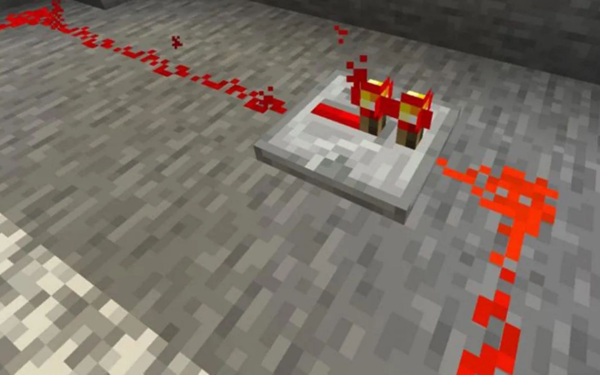 Redstone dust forms the basis of Minecraft&#039;s redstone system (Image via Minecraft)