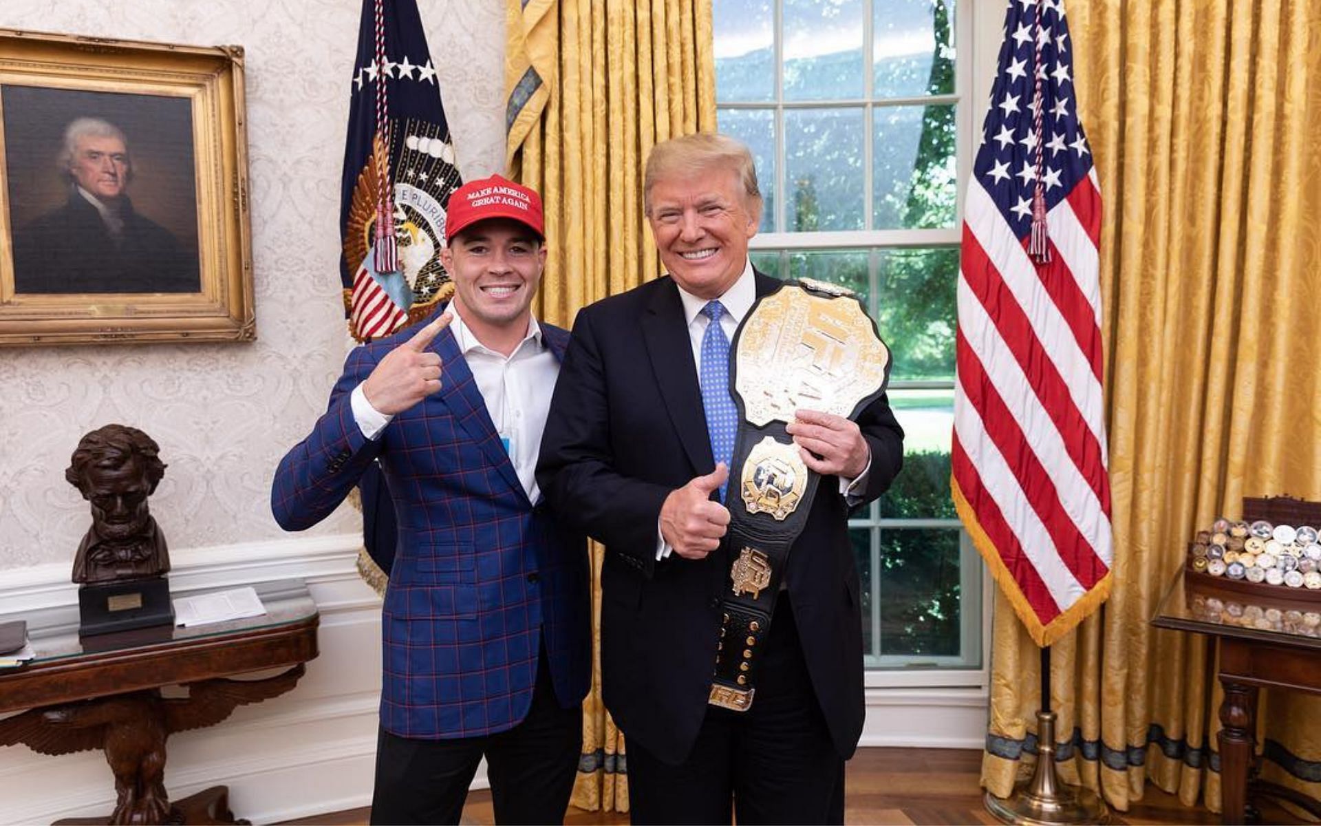 Colby Covington with former US president Donald Trump [Image credits: @colbycovmma on Instagram]