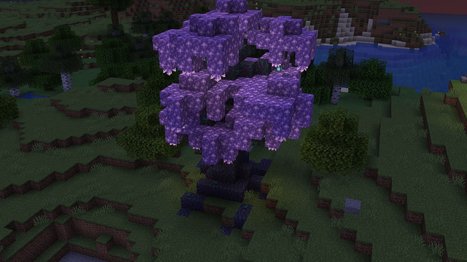 Enchanting amethyst tree (Image via u/Planetereq on Reddit)