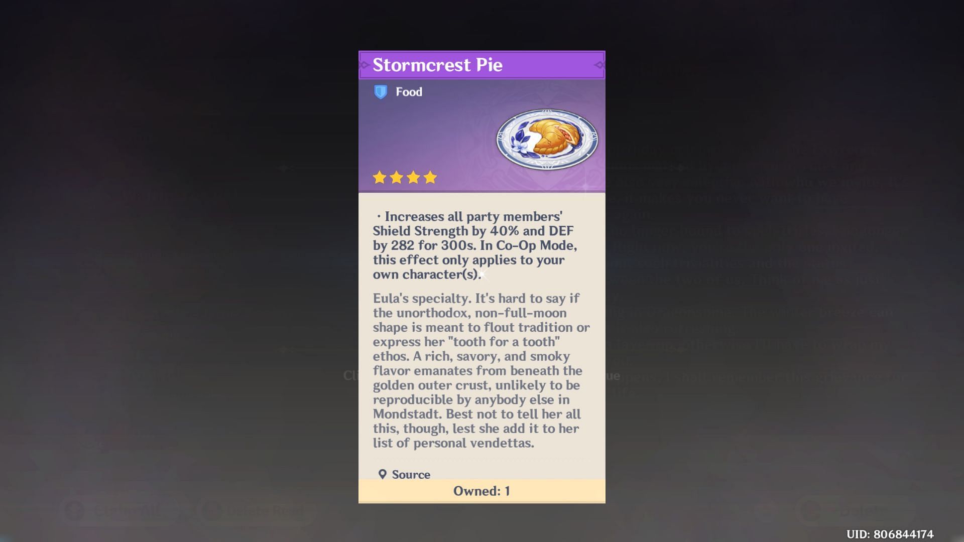 Stormcrest Pie (Image via Genshin Impact)