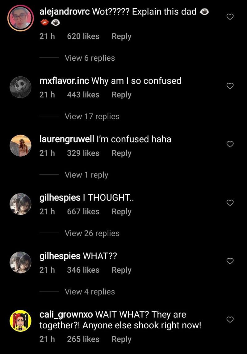 Internet reacts to the Instagram pictures posted by Mae Whitman and Miles Heizer 1/2 (Image via younggoth/ Instagram)
