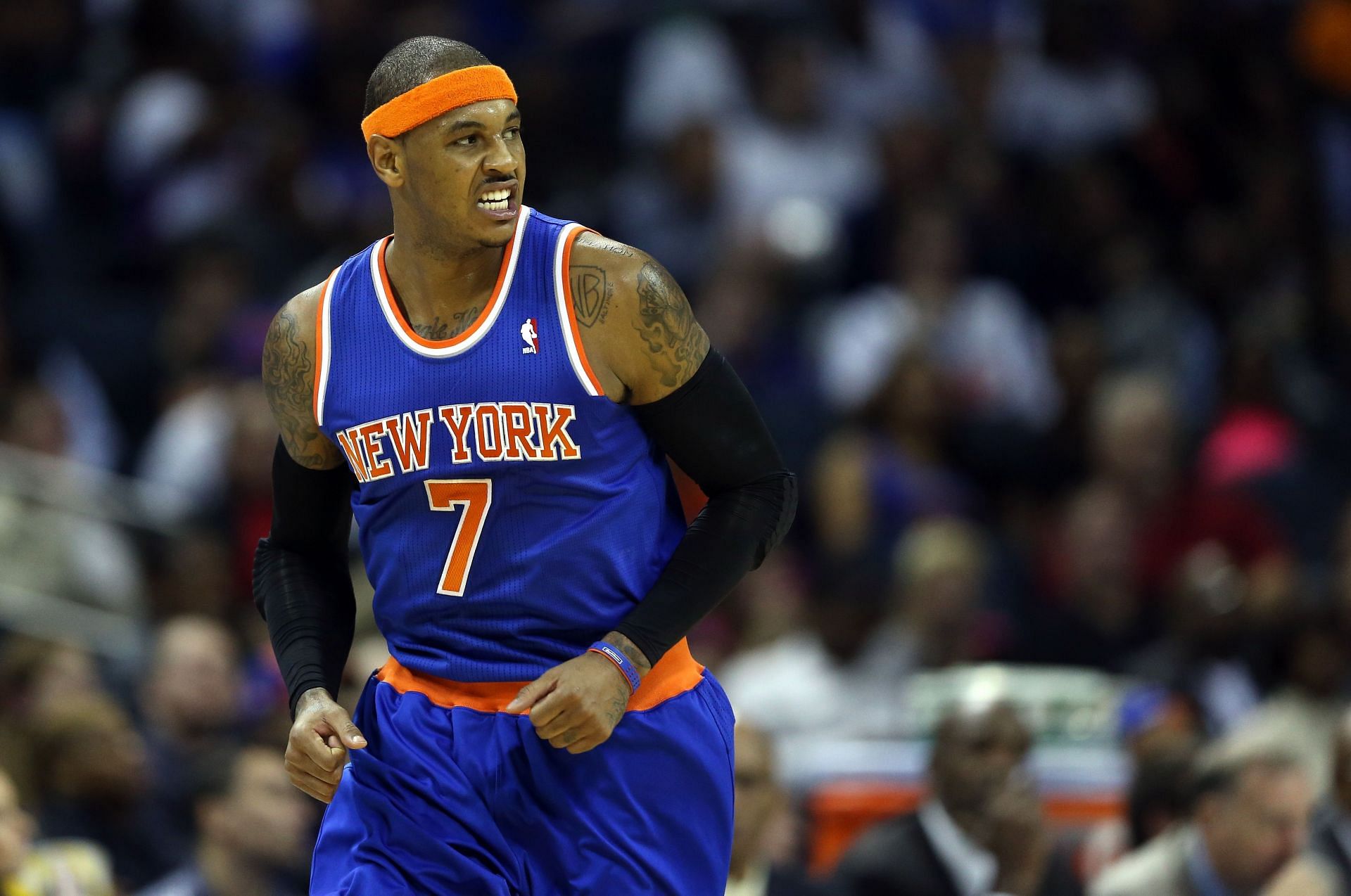 Carmelo Anthony with the New York Knicks.