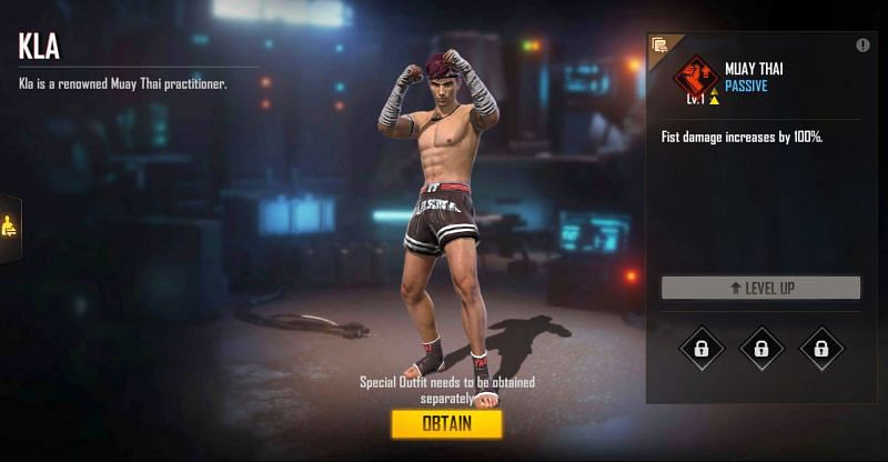 Muay Thai boosts fist damage by 400% (Image via Free Fire)