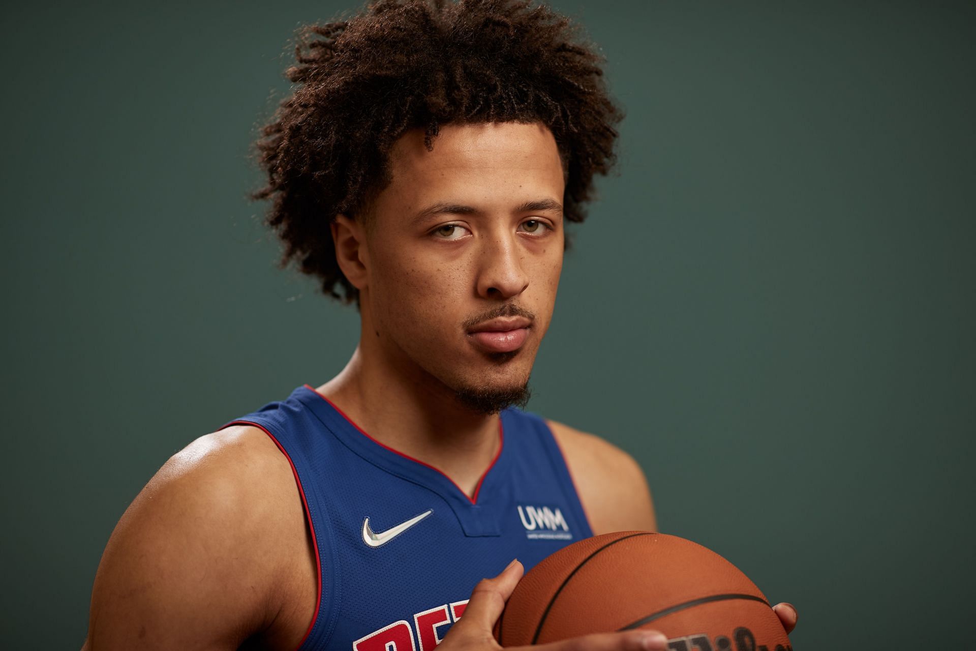 Cade Cunningham at the 2021 NBA Rookie Photo Shoot