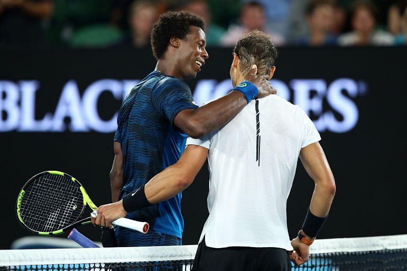 Rafael Nadal after beating Gael Monfils at the 2017 Australian Open