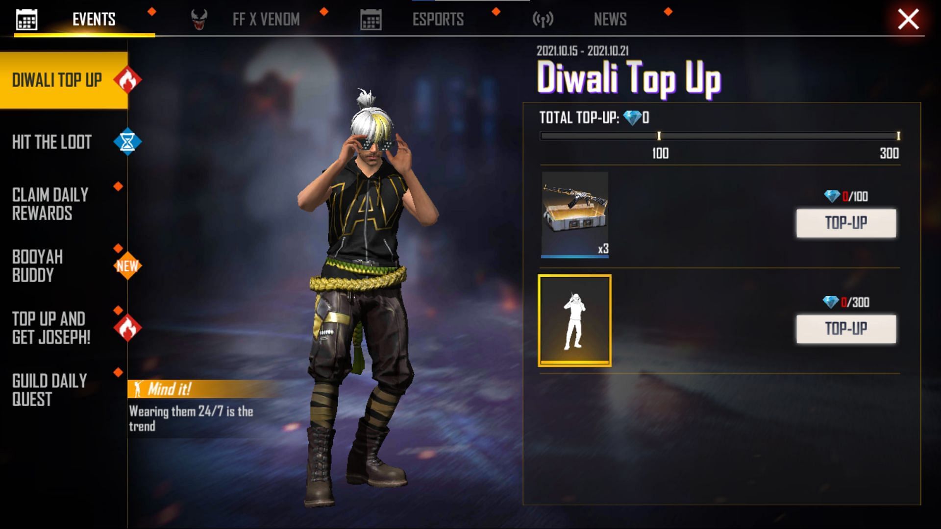 Mind It can be attained from Top Up event (Image via Free Fire Max)