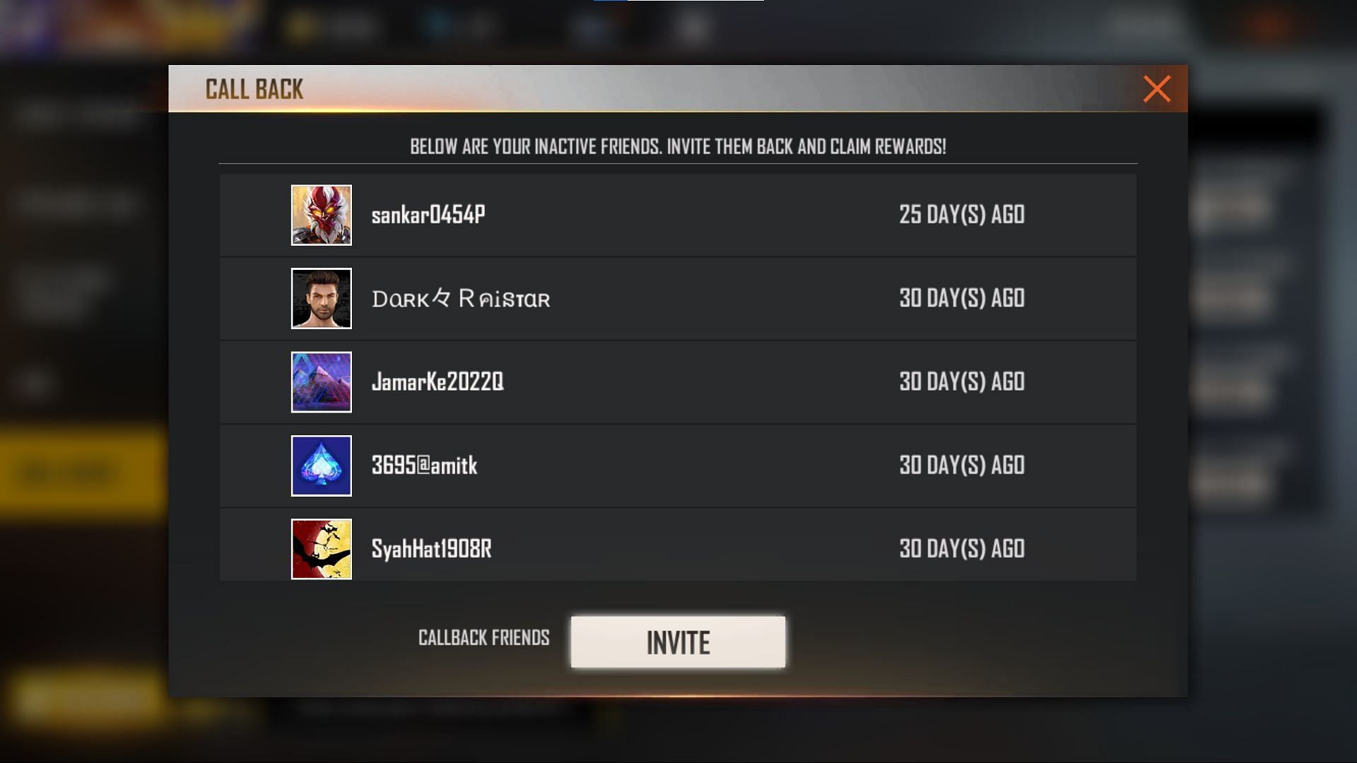 Users can also use the link to invite their friends (Image via Free Fire)