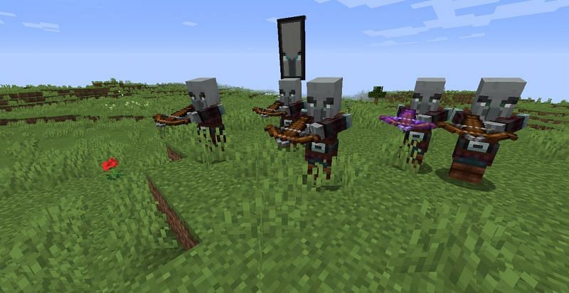 Pillagers ready to attack (Image via Minecraft Wiki)