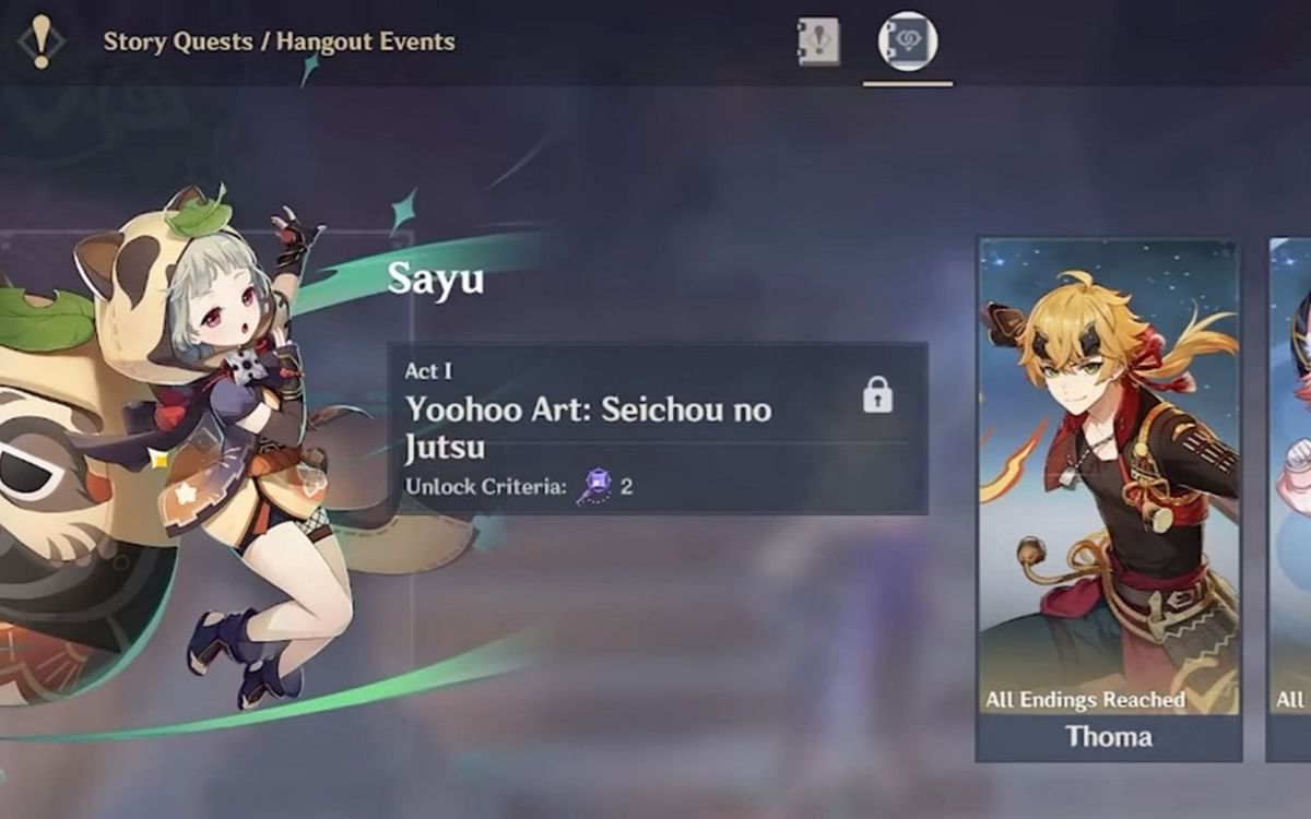 Genshin Impact Sayu Hangout: Guide to get all 6 endings