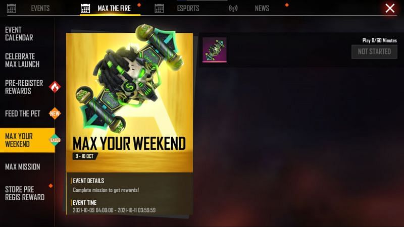 The Max You Weekend event (Image via Free Fire MAX)