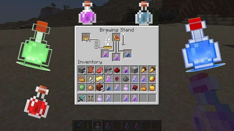 Potions can prove extremely useful in Minecraft hardcore (Image via YouTube/AserGaming)