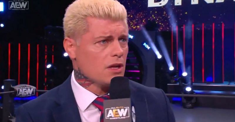 AEW star Cody Rhodes doing a promo