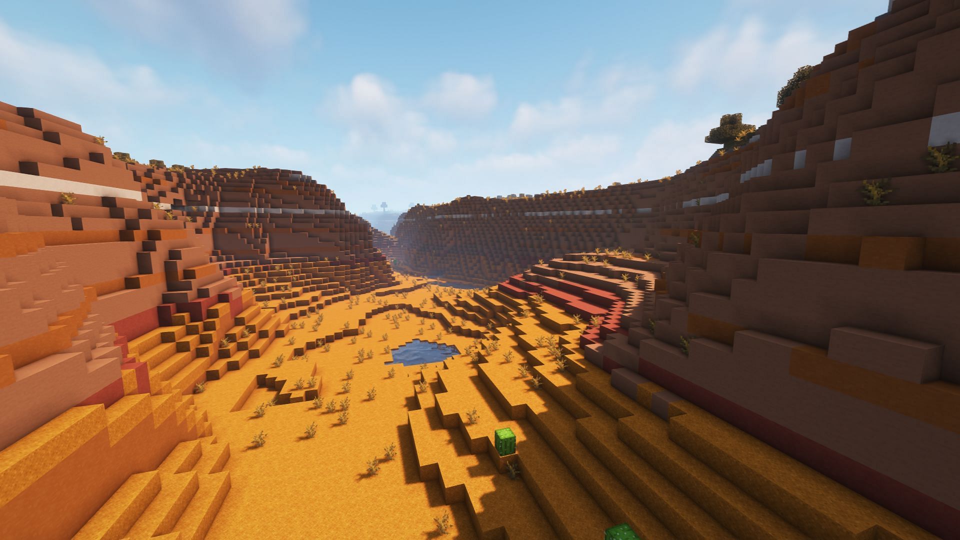 Mesa/Badlands biome (Image via Minecraft)