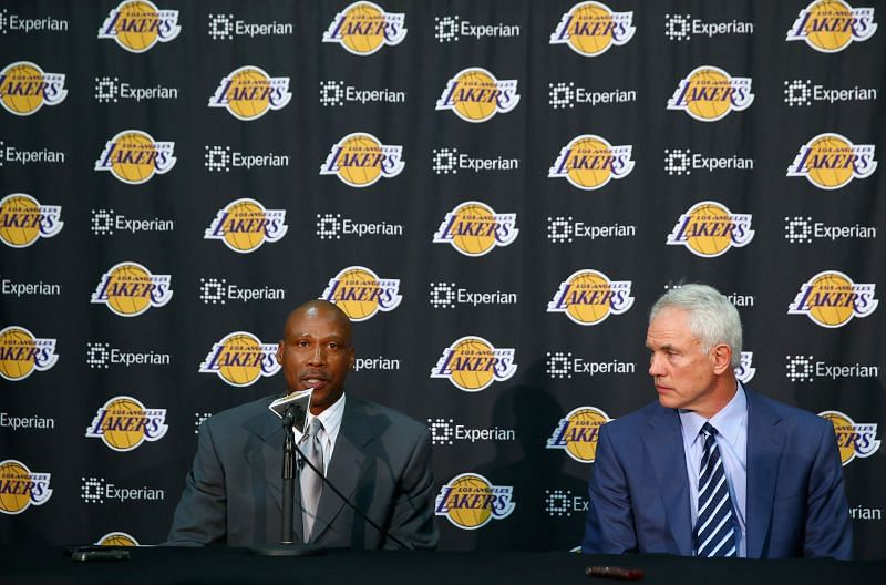 Mitch Kupchak while introducing former LA Lakers head coach Byron Scott