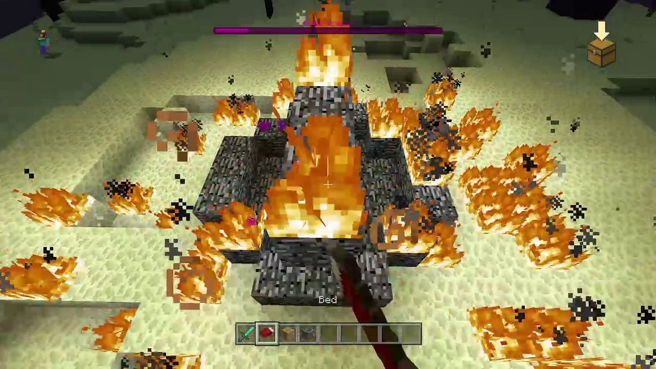 Kill Ender dragon using beds in Minecraft