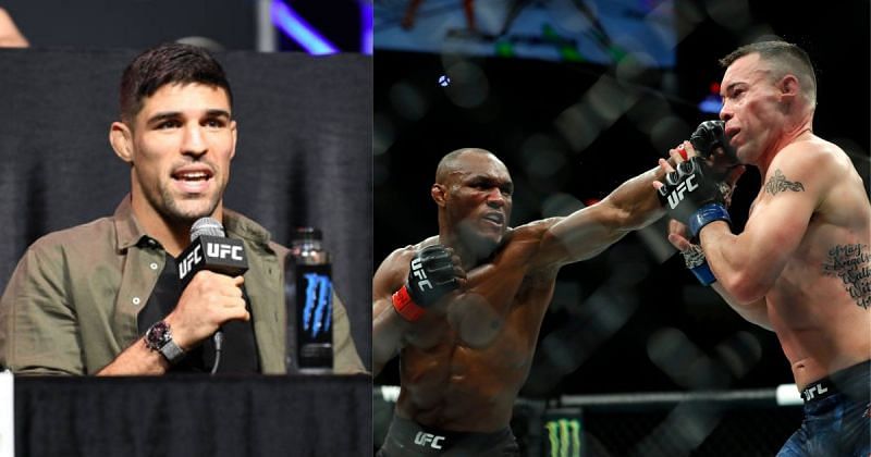 UFC welterweight stars Vicente Luque (left), Kamaru Usman (center) and Colby Covington (right)