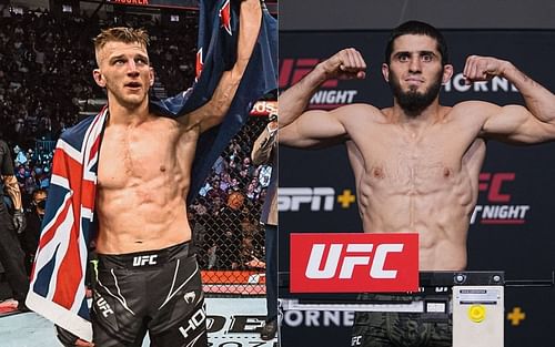 Dan Hooker (left) and Islam Makhachev (right) [Left Image Courtesy: @danhangman on Instagram]