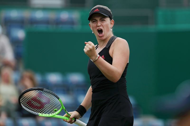 Jelena Ostapenko at the 2021 Birmingham Open.