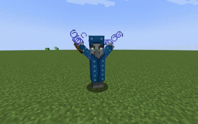 Una imagen de un ilusionista lanzando un hechizo en Minecraft.  (Imagen a través de Minecraft).