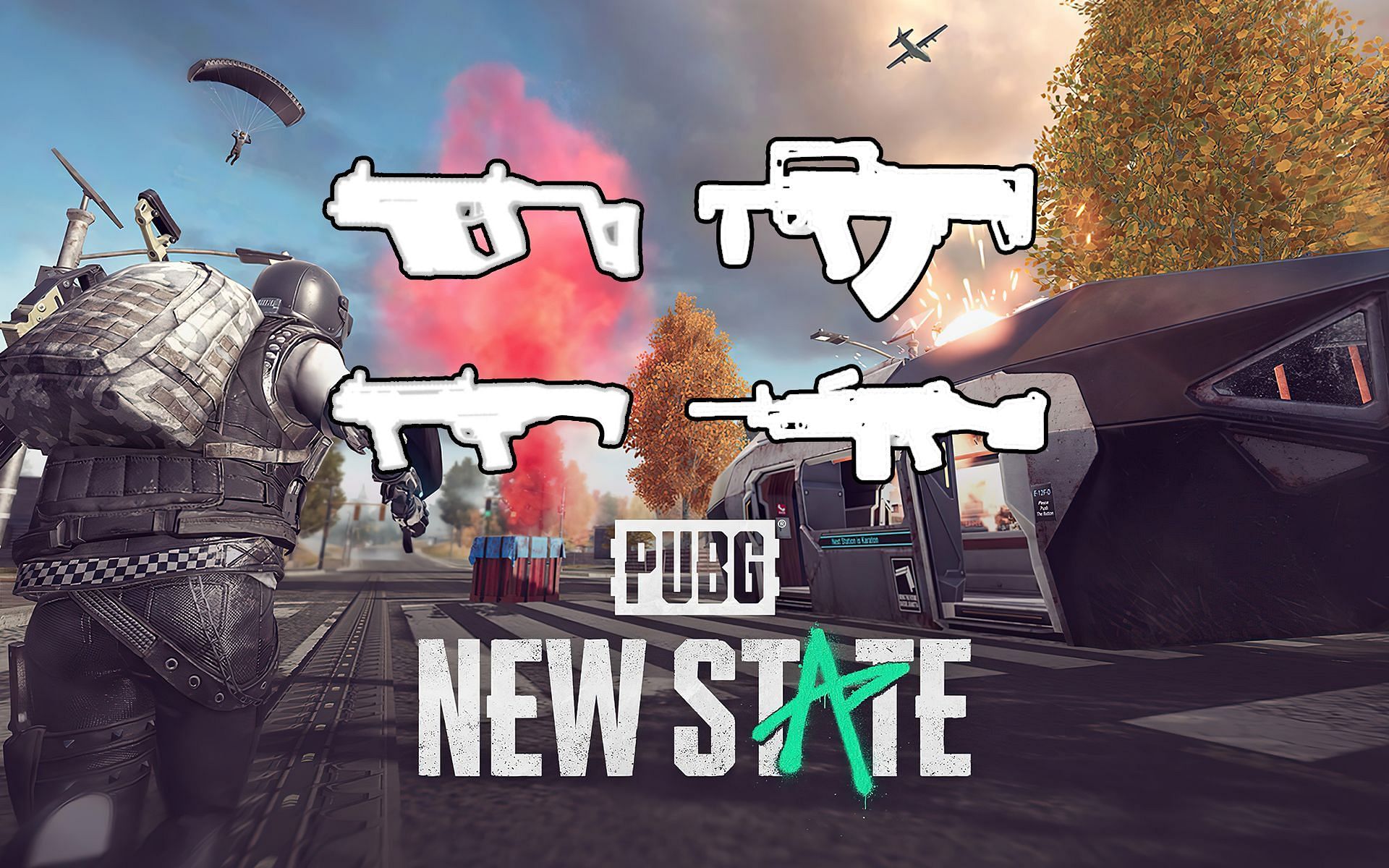 BGMI &amp; PUBG Mobile gun skins fans would love in PUBG New State (Image via Sportskeeda)