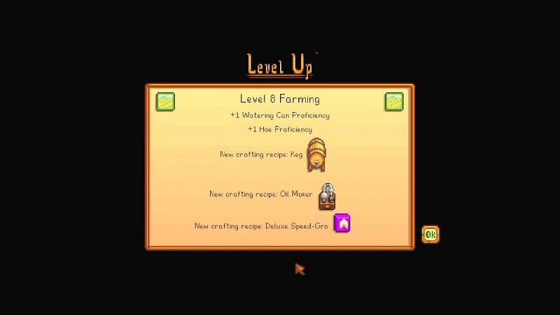 Los jugadores pueden obtener la Receta del fabricante de aceite en el nivel de agricultura 8 (Imagen a través de Waifu Simulator en YouTube)