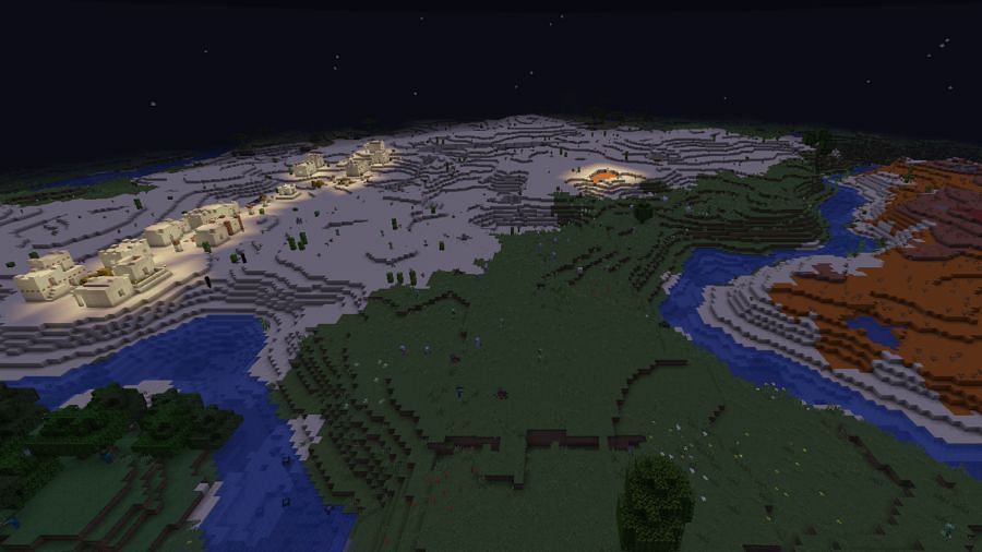 This seed houses many biomes (Image via Minecraft)