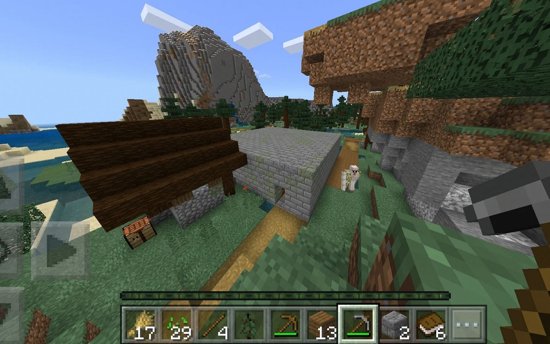 Exposed strongholds are a rare occurrence in-game. Image via Minecraft.