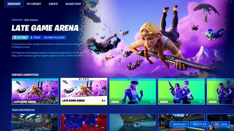 The Late Game Arena LTM is one of the most popular in the game (Image via Epic Games)