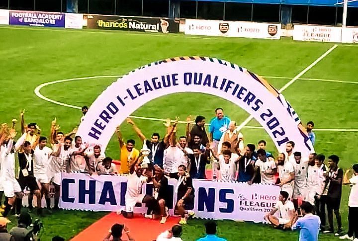 Rajasthan United are crowned I-League 2nd Division Champions. (Image Courtesy: Sandeep Menon)
