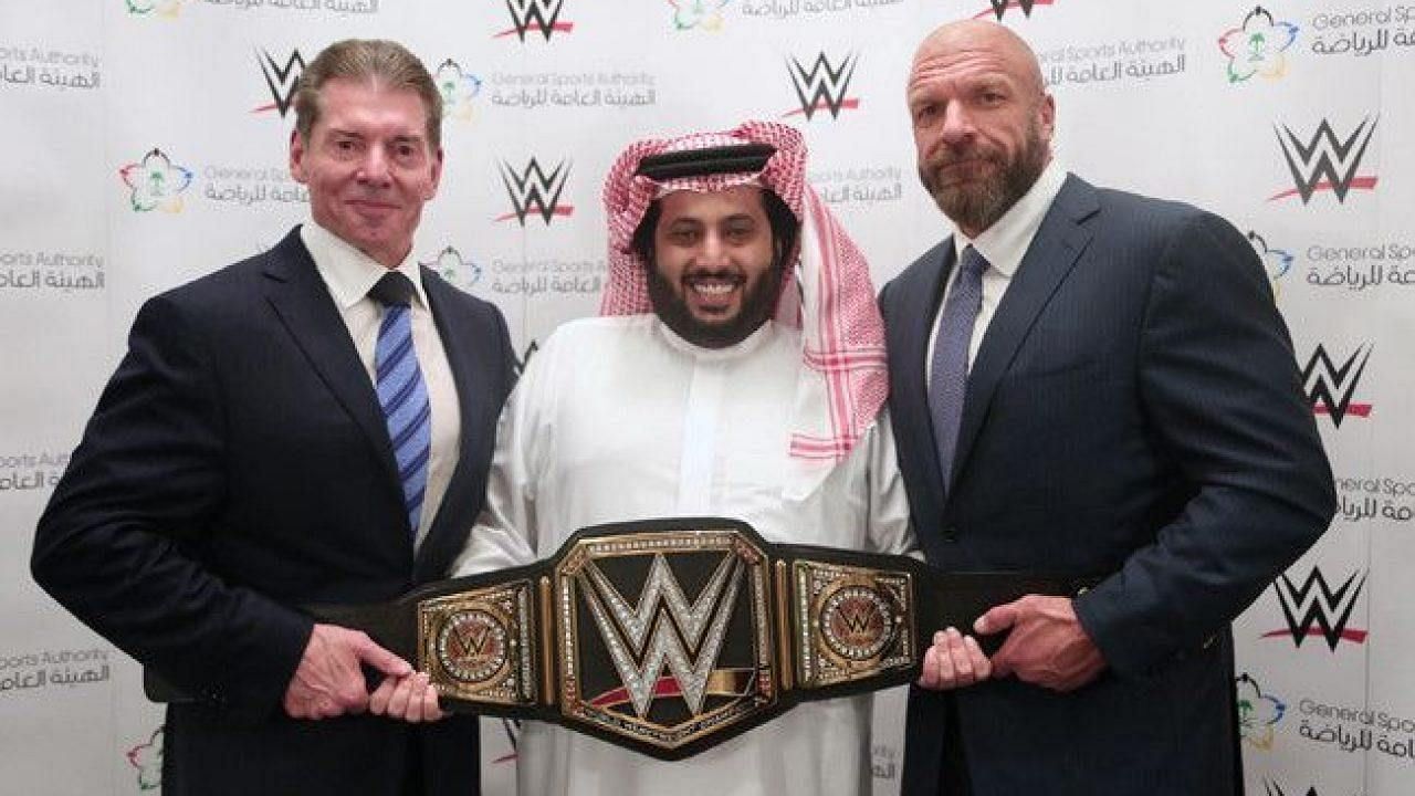 Vince McMahon with the Saudi Crown Prince