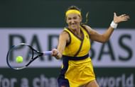 Victoria Azarenka in action at the BNP Paribas Open