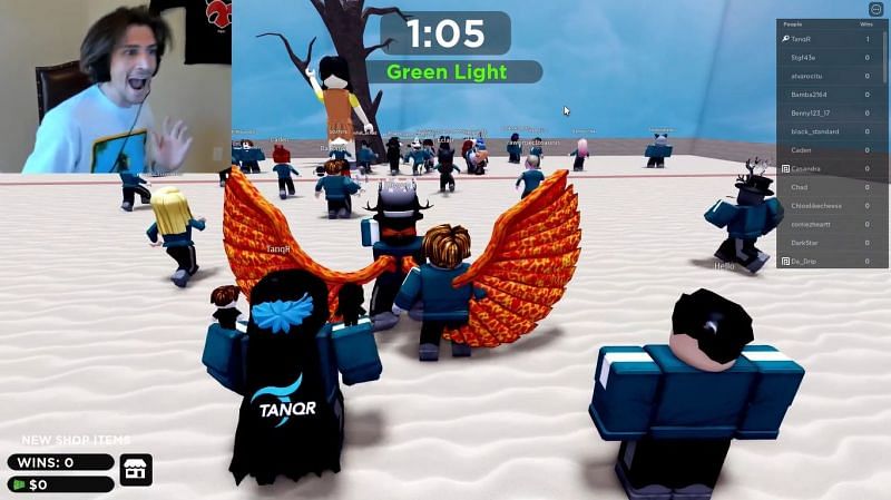 xQc was extremely anxious in his Squid Game-Roblox stream (Image via xQcOW/Twitch)